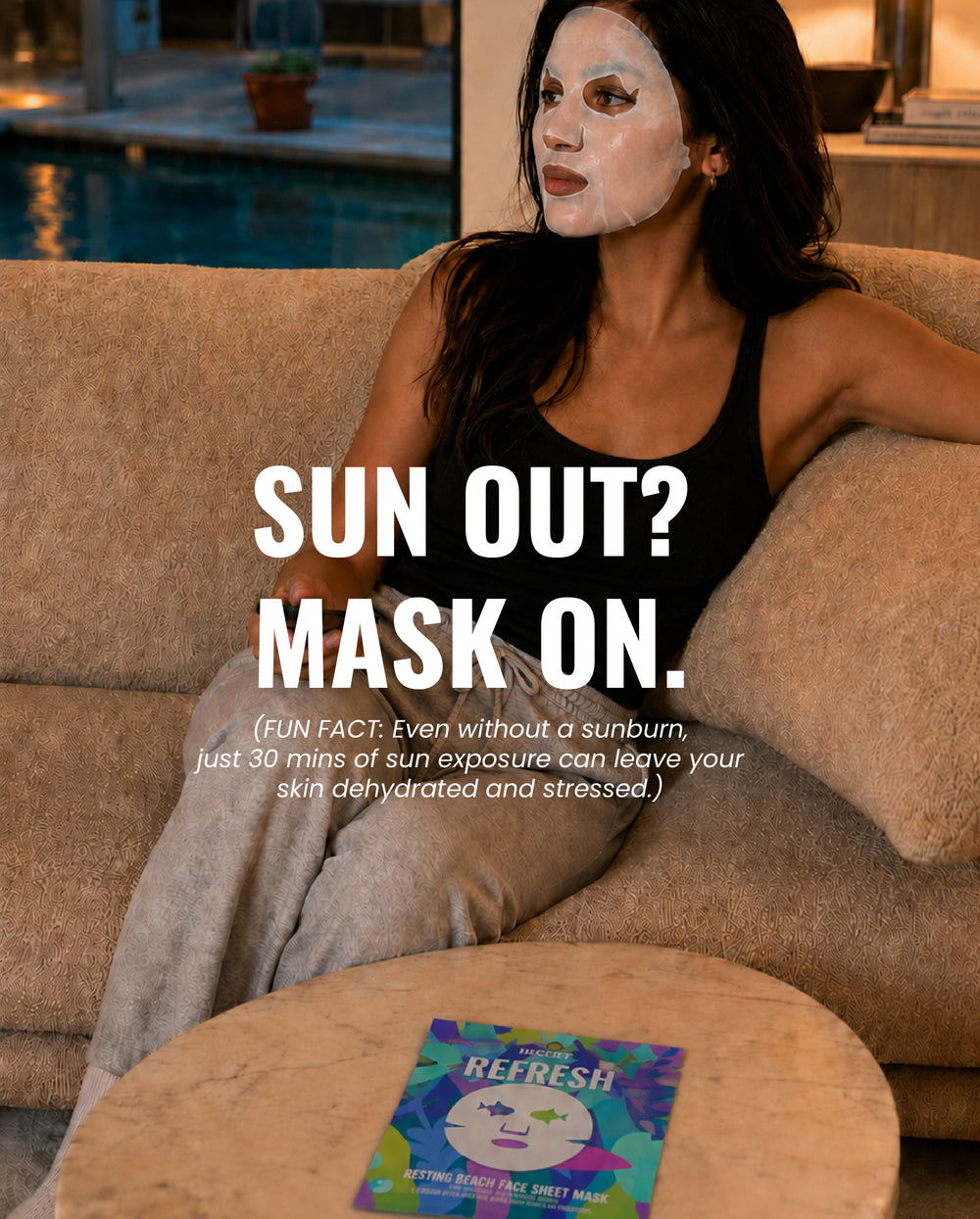 REFRESH Face Sheet Mask | Resting Beach Face