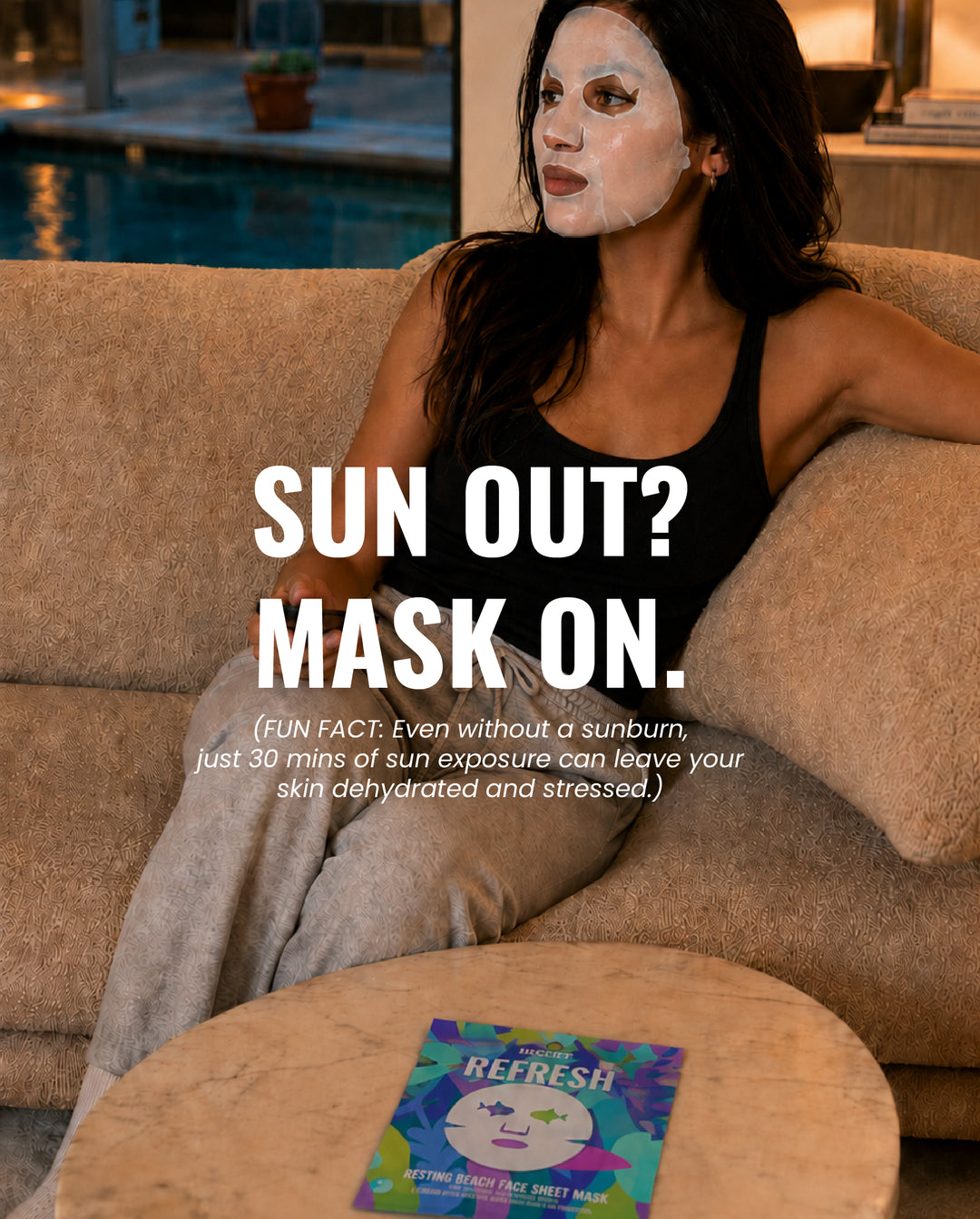 REFRESH Face Sheet Mask | Resting Beach Face